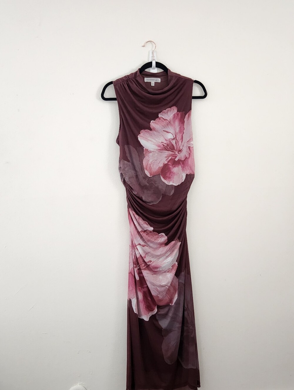 Madden Girl Floral Mock Neck Dress